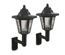 2x Led Solar Powered Wall Lanterns Light