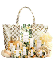 15 Piece Vanilla Fashion Bath Set Tote Gift Set Perfect  Birthday Present