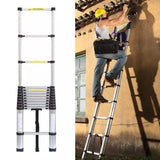 Heavy Duty Multi-Purpose Stainless Steel Telescopic Folding Extendable Ladder 2.6M-3.8M