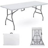 6ft Folding Table Camping Party Picnic BBQ Stall Garden Indoor Outdoor