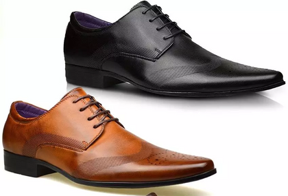 Mens Faux Leather Lace Up Smart Shoes