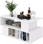 3 Tiers White Coffee Table Side Table Centre Table