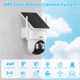 Wireless Solar Powered Security Outdoor Camera CCTV 3K FHD