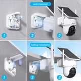 Wireless Solar Powered Security Outdoor Camera CCTV 3K FHD