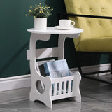 White Sofa Side Bedside  Table with Storage