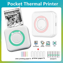 Mini Pocket Thermal Printer Mobile Bluetooth Phone Photos Label Printing Machine