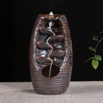 Ceramic Cones Backflow Waterfall Smoke Incense Holder Home Decor