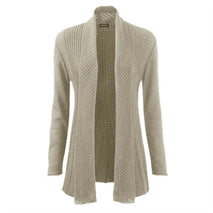 Ladies Waterfall Knitted Long Sleeve Cardigan - Wishmid