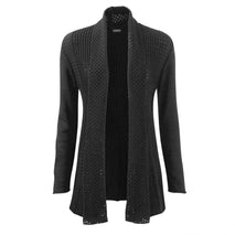 Ladies Waterfall Knitted Long Sleeve Cardigan - Wishmid