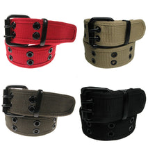 Mens Plain Eyelet Webbing Canvas Belt Will Fit up to 44 - Toplen