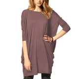 Women Batwing Long Sleeve Causal Tunic Tops - Toplen